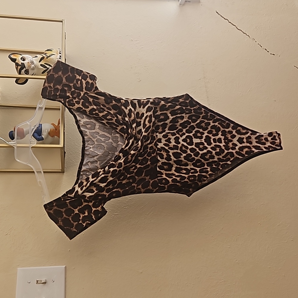 Leopard print leotard